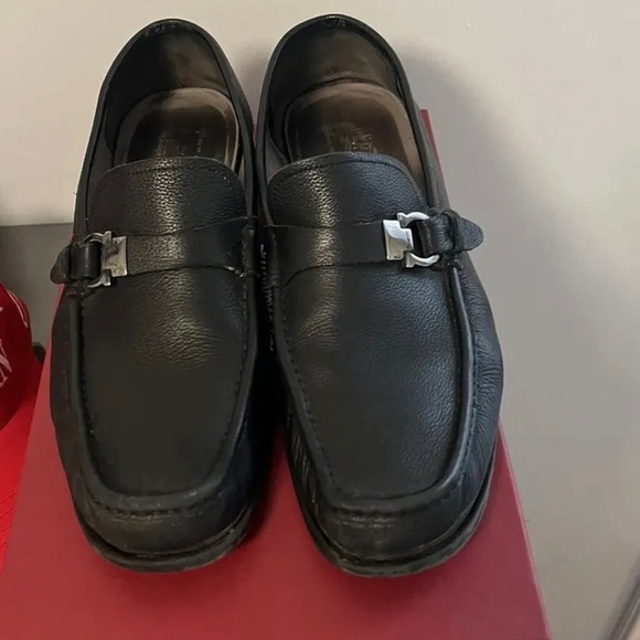 Men\'s SALVATORE FERRAGAMO \'Bravo\' Black Leather Loafers Size US 11 E main image 6